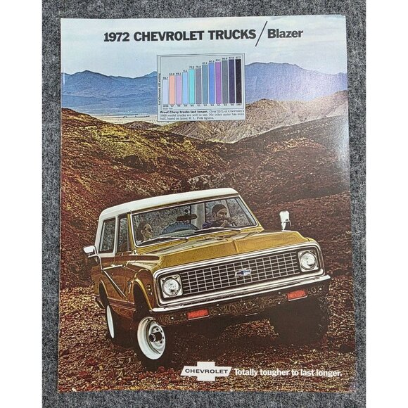 chevrolet Other - 1972 Chevrolet Trucks Blazer Sales Brochure Vintage Advertising 8.5x11 Vtg